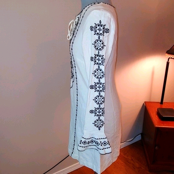 floral embroidered dress short Adrianna Papell Floral Embroidered Flounce Hem Dress main image 0